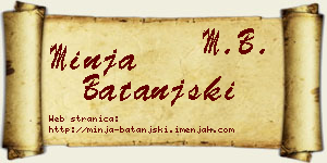 Minja Batanjski vizit kartica